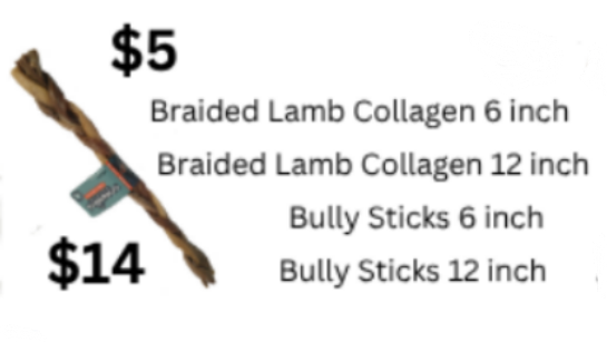 An image of Braided Lamb Collagen dog treats