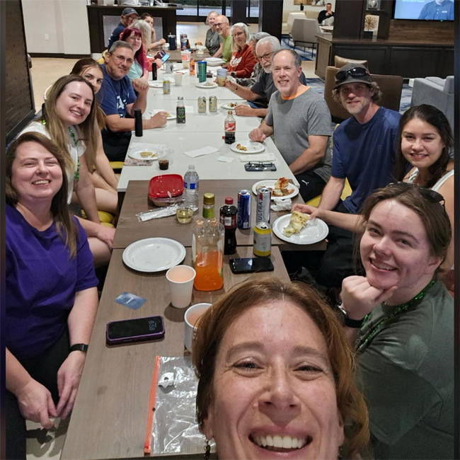 A group shot of all the people that worked on the SmartyPaws March 2026 NADAC Trial